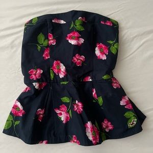 Hollister peplum tube top
